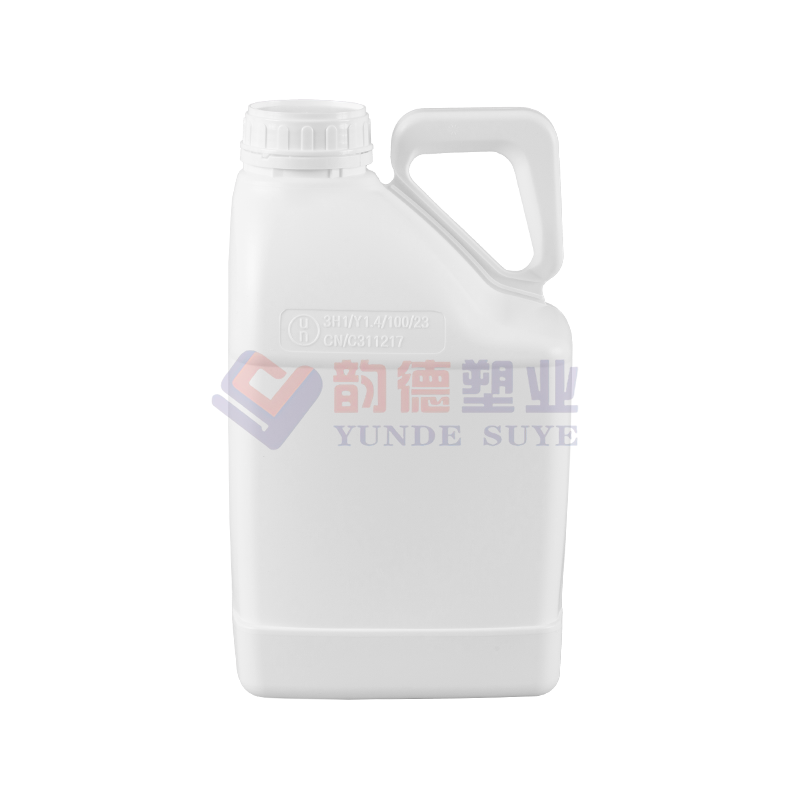 بشکه مربعی فلوئوردار پلاستیکی خالص سفید 5L-03